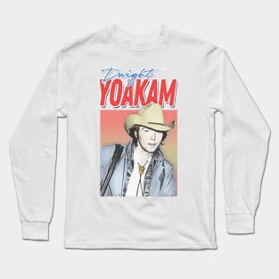 Dwight Yoakam / 80s Styled Retro Fan Design Long Sleeve T-Shirt